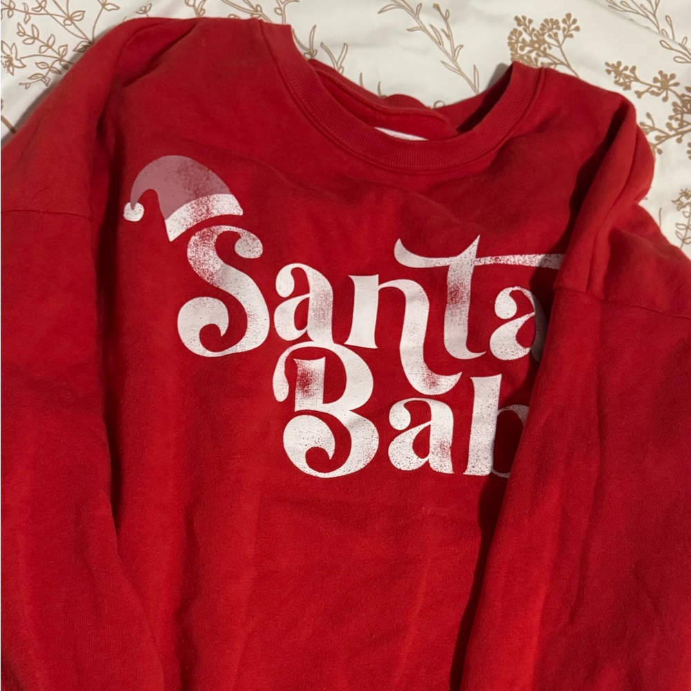 Santa Baby Cropped Sweatshirt